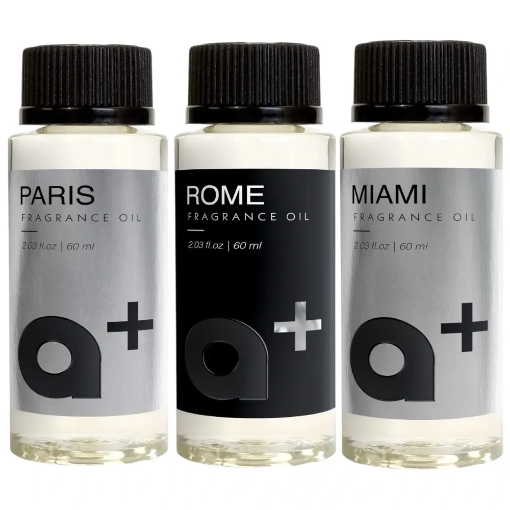 AROMAR Aromar+ Waterless Fragrance Oils Set of 2 - Paris & Miami